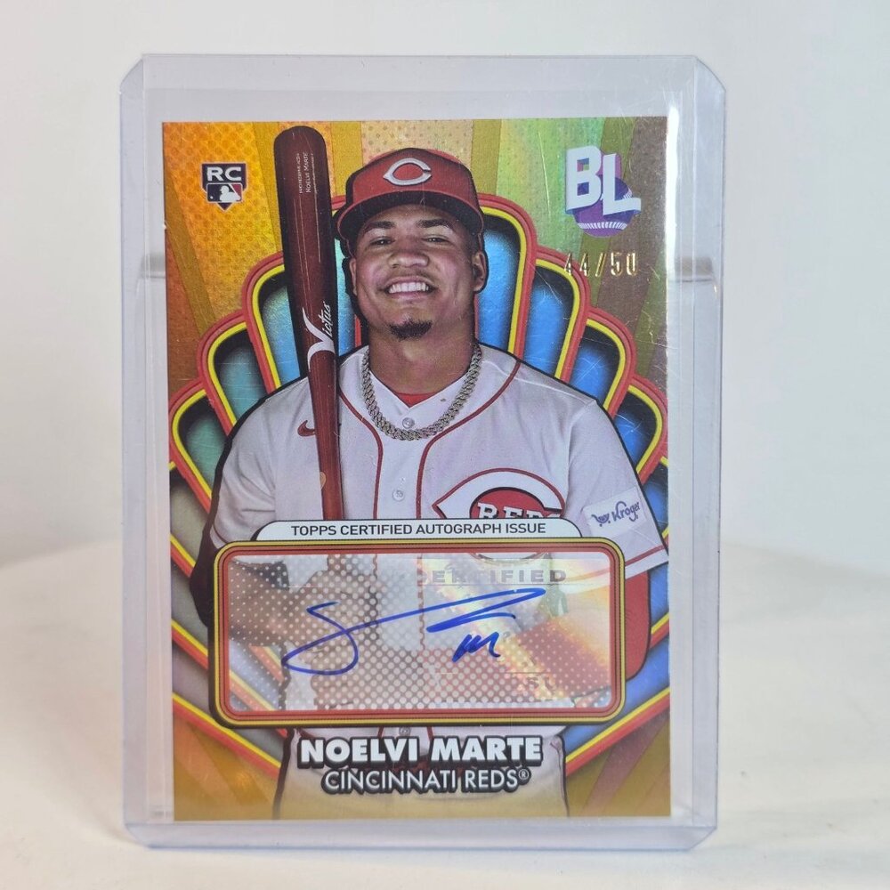 2024 Topps Big League Noelvi Marte Autograph Rookie Baseball Card #44/50 Cincinn